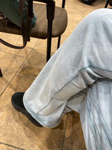 Customer photo review of Haven Tall Sweatpant - Mineral Blue