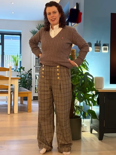 Customer photo review of Isabelline Double Front Palazzo Pant