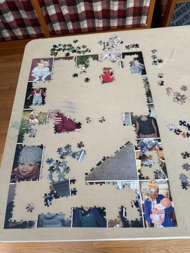 Customer photo review of 1000 Piece Collage Photo Puzzle