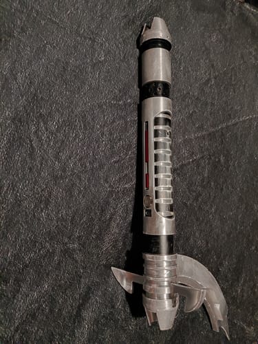 Customer photo review of DM Old Man hero double-bladed saber