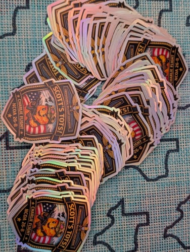 Customer photo review of 100 2.5" Custom Holographic Stickers