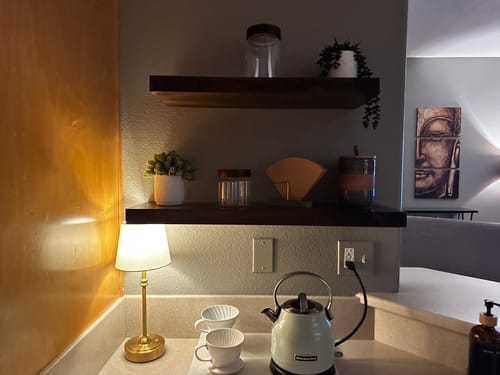 Customer photo review of Rustic Floating Shelves