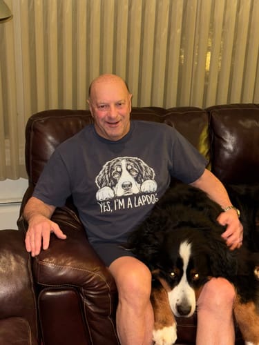 Customer photo review of Bernese Mountain Dog Lapdog T-Shirt