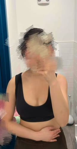 Customer photo review of AlignMe Pullover Posture Sports Bra For Women