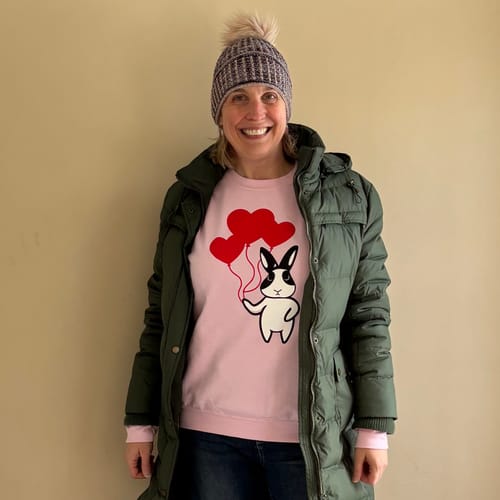 Customer photo review of Cookie's Valentine Crewneck 💌💝🐰