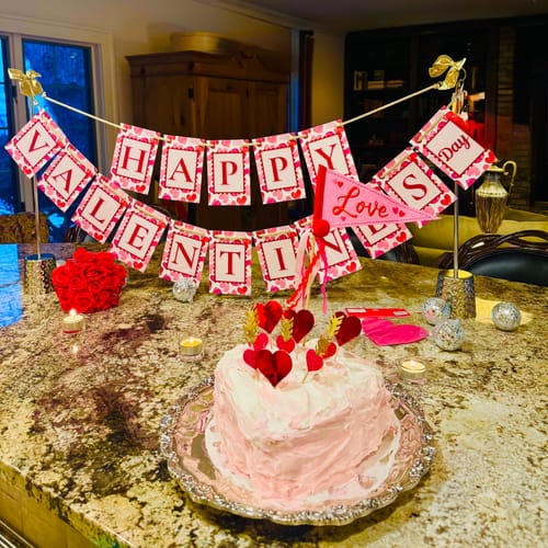 Customer photo review of Happy Valentines Day Banner