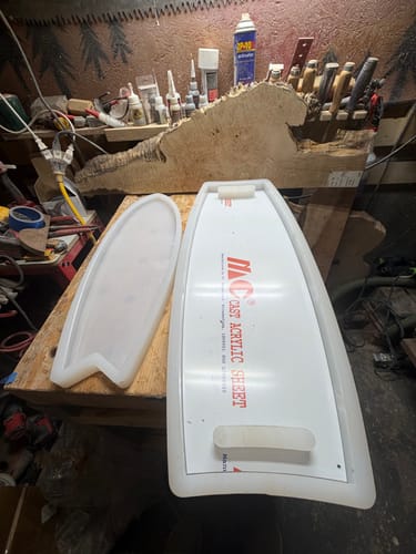 Customer photo review of 30x10.5x1.5" Extra Large Warped Rectangle Dual Handle Silicone Mold