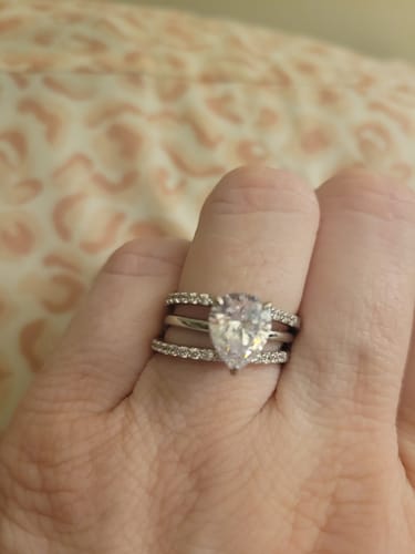 Customer photo review of Pave CZ Eternity Ring in Sterling Silver