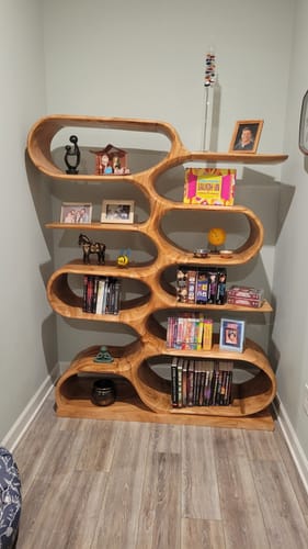 Customer photo review of Organic Living Room Bookshelf For Home Decor