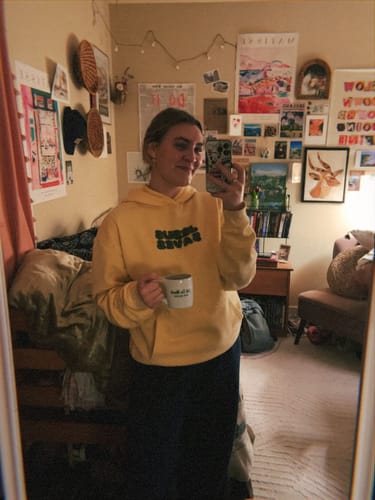 Customer photo review of Jesus Saves Patchwork Hoodie