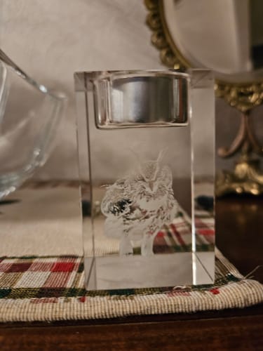 Customer photo review of Telysholder i krystall 8 cm