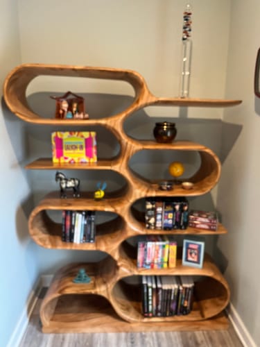 Customer photo review of Organic Living Room Bookshelf For Home Decor