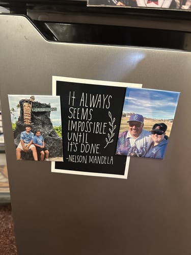 Customer photo review of Premium Rectangle Magnets