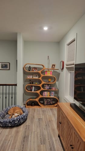 Customer photo review of Organic Living Room Bookshelf For Home Decor