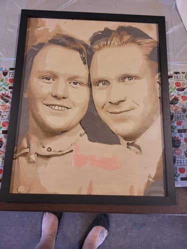 Customer photo review of Custom Portrait Paint By Numbers