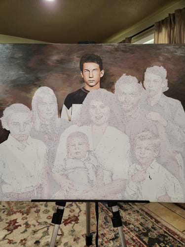 Customer photo review of Custom Portrait Paint By Numbers