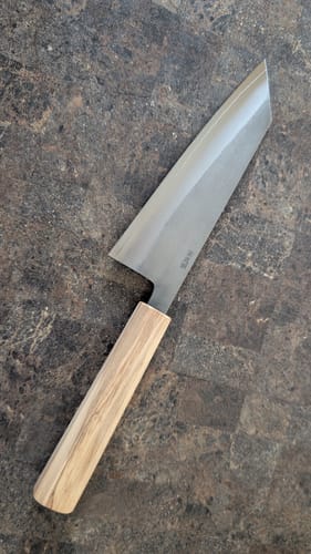 Customer photo review of Yoshikane SKD Nashiji Olive Bunka 165mm