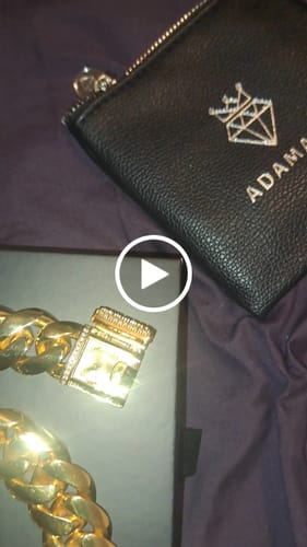 Customer video review of 20mm Cuban Iced Clasp Chain - Gold
