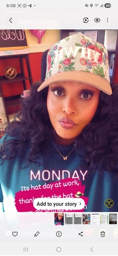 Customer photo review of Hat: Floral YHWH