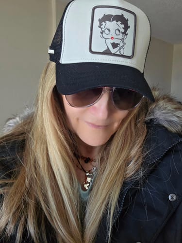 Customer photo review of OVERLORD X Betty Boop: OG Betty Trucker Cap