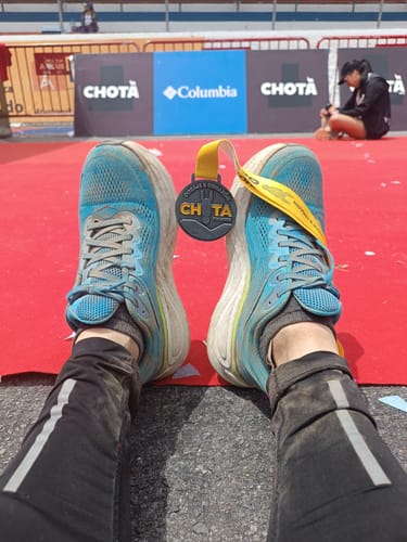 Customer photo review of Hoka Bondi 9 Hombre Skyward Blue