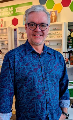 Customer photo review of Men's Paisley Print Cotton Casual Button Up Long Sleeve Shirt