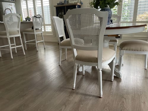 Customer photo review of Groovy Flex Silicone Felt Chair Leg Protectors | Stretchy Edition
