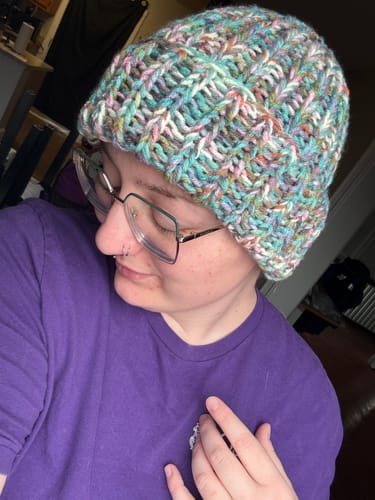 Customer photo review of PassioKnit Chunky Beanie Pattern