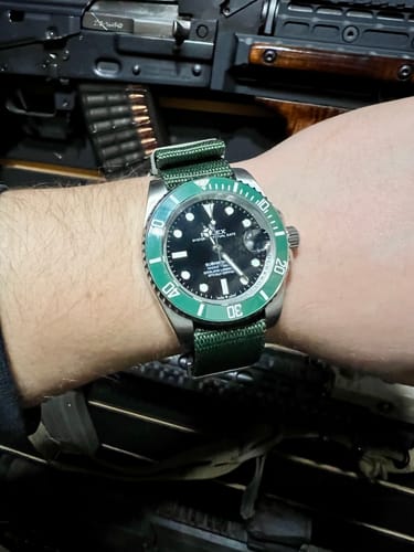 Customer photo review of Five Eye Nylon Watch Strap - Solid