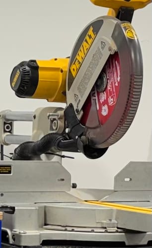 Customer photo review of Dewalt DW708 Sliding Miter Saw Dust Collection Chute