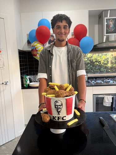 Customer photo review of A5 Rectangle Custom Edible Icing Image