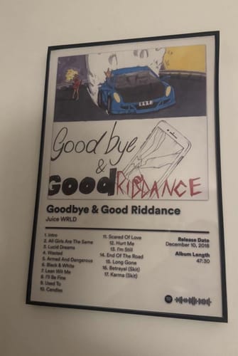 Customer photo review of Juice WRLD Album Posters