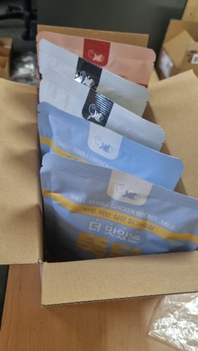 Customer photo review of Shelf-Stable Chicken Breast Mixed 7 Pack – Try all flavours