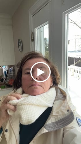 Customer video review of Noelle Infinity Scarf - Buttercream