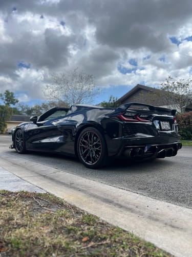 Customer photo review of Corvette C8 Rear Bumper Add-On Diffuser Lip