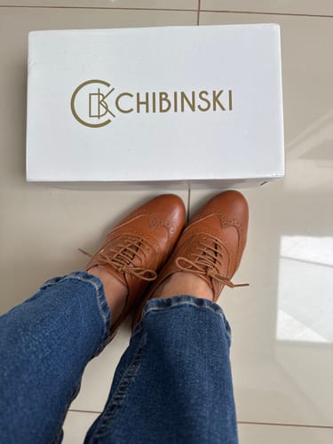 Customer photo review of Sapato Oxford Couro Marrom