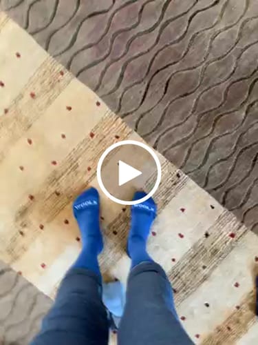 Customer video review of Womens Harbor Crew Sock • Final Sale - Sailor Blue