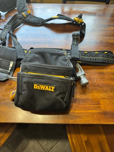 Customer photo review of Perkins Builder Brothers Tool Belt Hammer Holder, Black