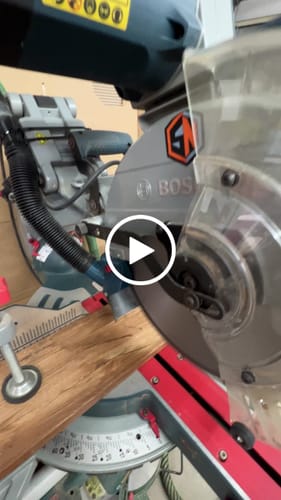 Customer video review of Bosch Axial Glide Miter Saw Dust Chute (Gen II)