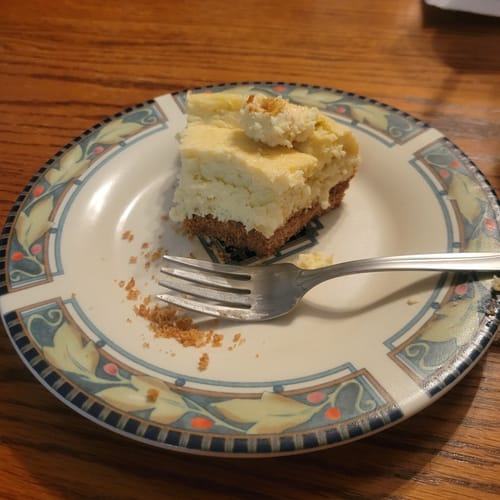 Customer photo review of Key Lime Cheesecake