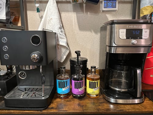 Customer photo review of Blueberry Coffee Syrup