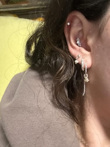 Customer photo review of Celine earrings set - 925 Sterling Silver