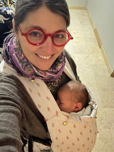 Customer photo review of Porte-bébé Exquis Peonia