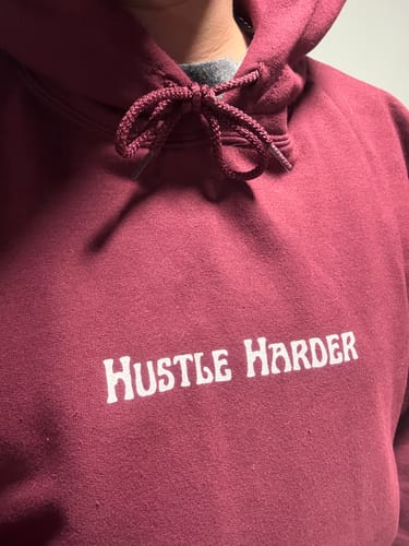 Customer photo review of Hustle Harder Hoodie