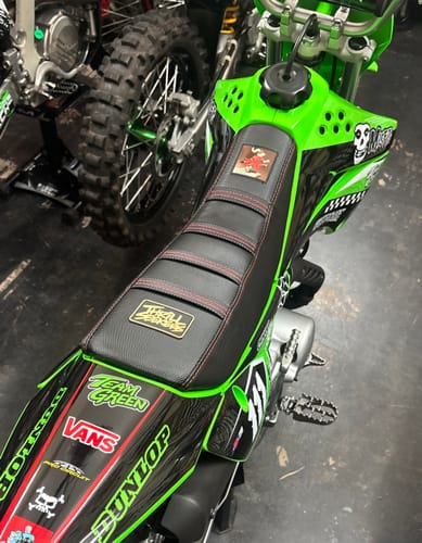 Customer photo review of Custom Seat Cover: 2024 Kawasaki KLX110