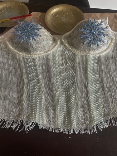 Customer photo review of 3mm Fused Pearl Trim Spool of 166 Yards