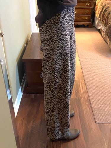 Customer photo review of Neutral Leopard Tall Pant