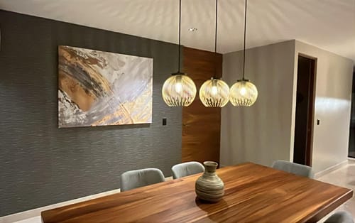 Customer photo review of Abstract gold and gray