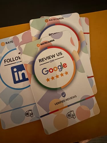 Customer photo review of Google Review Card - RATECARDS™