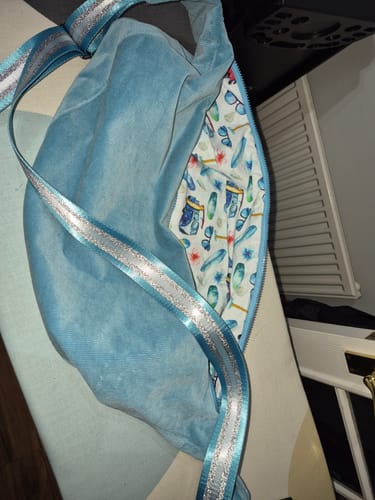 Customer photo review of Premium Super Soft Cotton Needle Corduroy- 55" Wide (Blue)